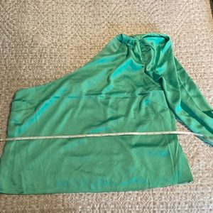Women NEW Express One-Shoulder Green Blouse Sz XL